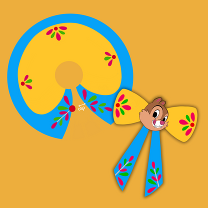 Chip & dale cape and bow