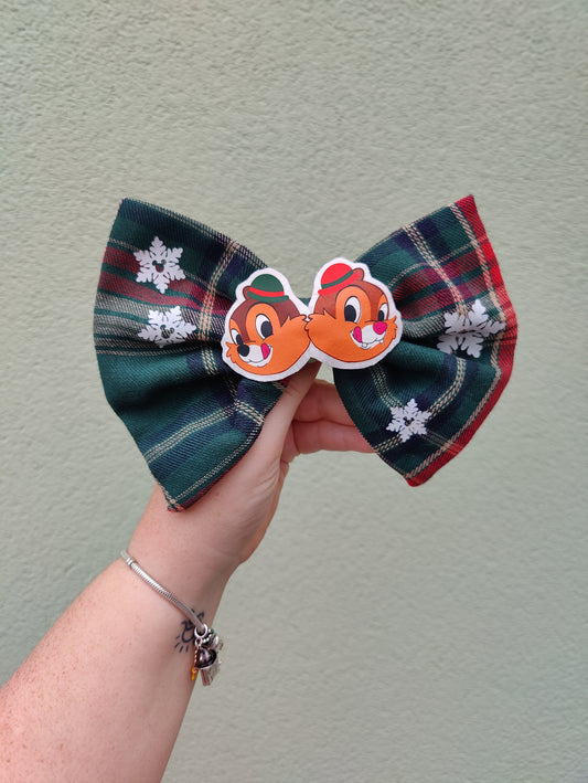 Bow Christmas Chip and Dale