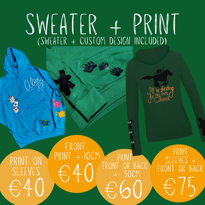 Custom sweater + print