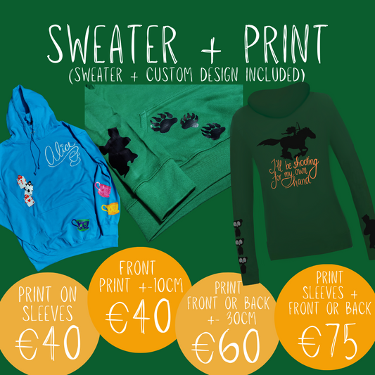 Custom sweater + print