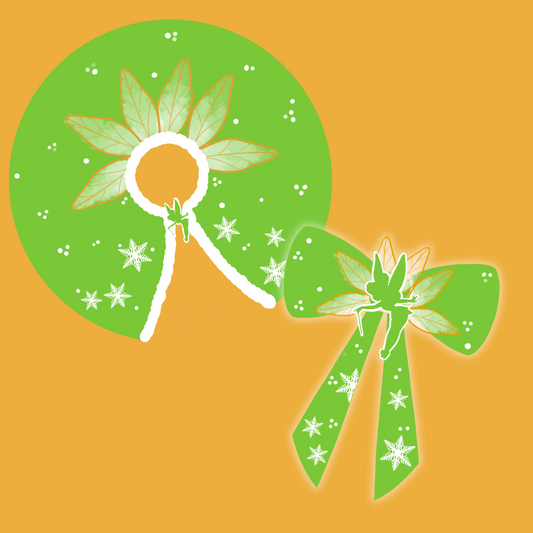 Tinkerbell Shine a light cape & bow